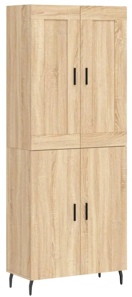 3199572 vidaXL Висок шкаф, дъб сонома, 69,5x34x180 см, инженерно дърво