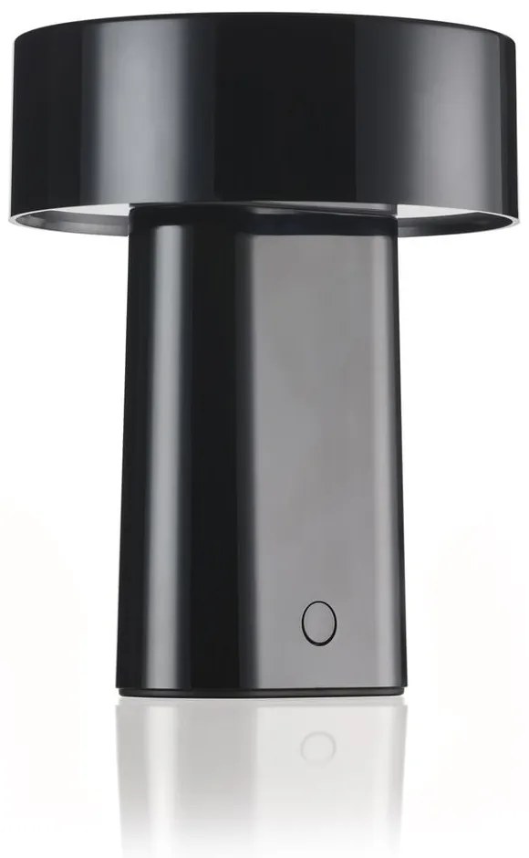 Черна пластмасова LED настолна лампа (височина 18 cm) Oblong – Zone