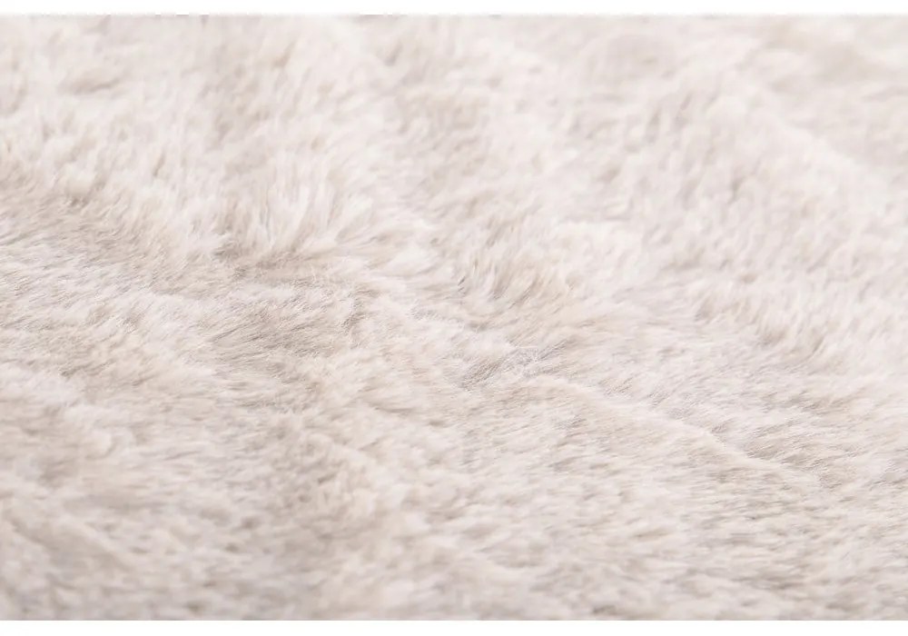 Бяло-бежово одеяло от изкуствена кожа 150x200 cm Ruby – Tiseco Home Studio