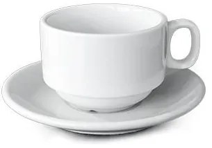 Horecano - Порцеланова чаша с чинийка 280мл (BP010) - Китайски порцелан