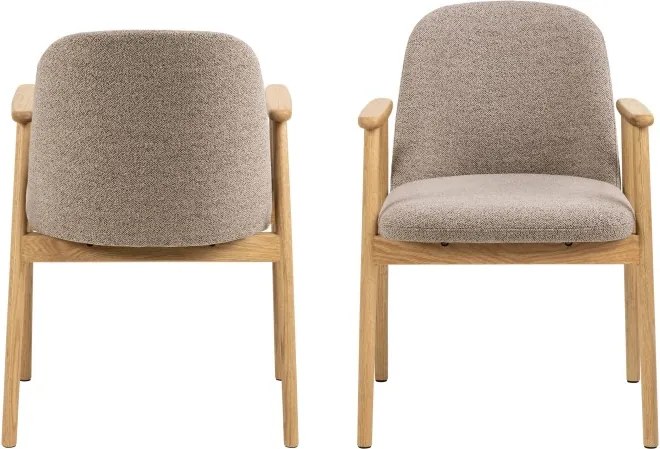 РОДЭРИЦ Ляттэ Бэигэ (тъкан Монза 60)/рамка от лакиран дъб - ДЪРВЕН СТОЛ БУКЛЕ РЕТРО