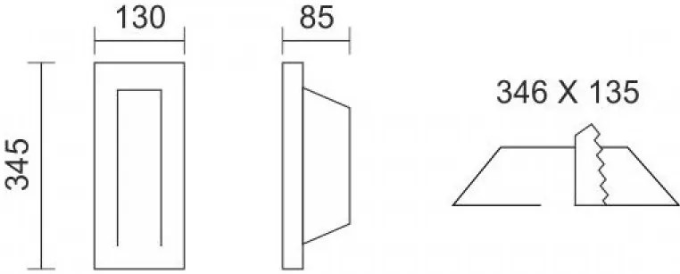 Recessed Плафон Eary-Parallilogrammo