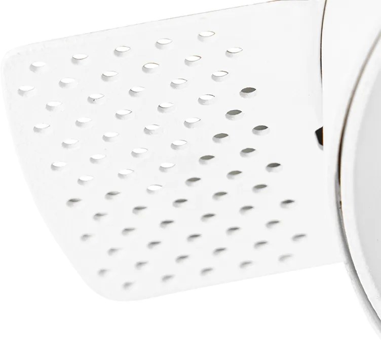 Комплект от 6 модерни вградени спота бели GU10 AR111 кръгли без рамка - Oneon