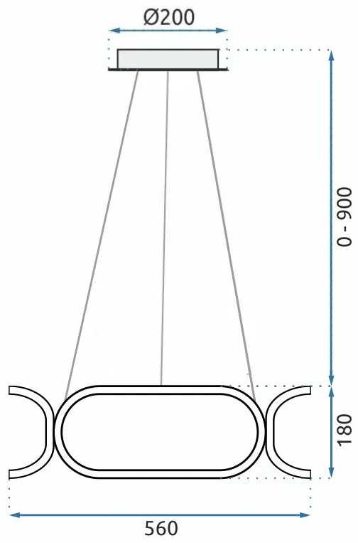 Кристален полилей LED APP791-CP TRIO GOLD