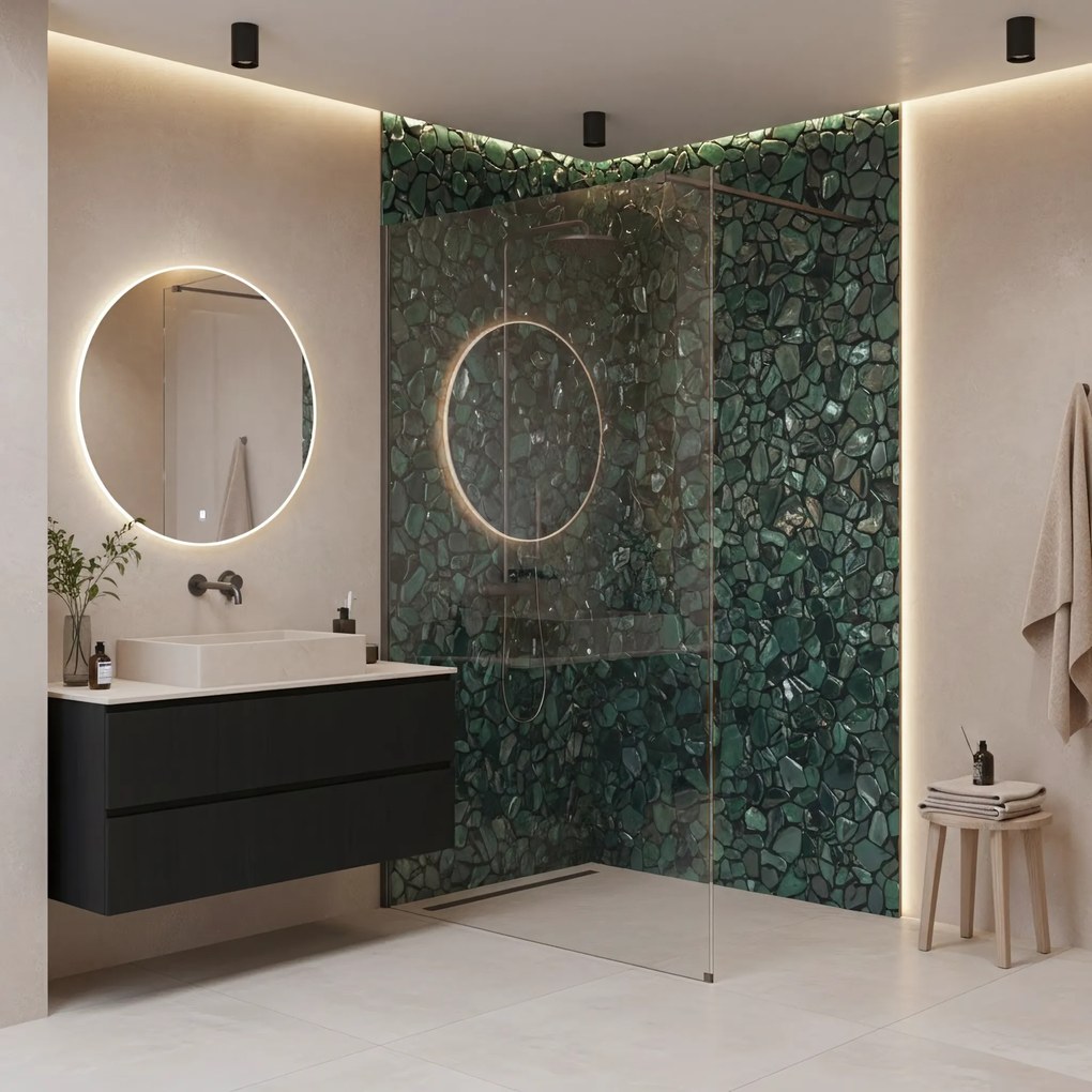 Параван за душ Rea Flexi Transparent / Titan 140