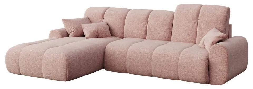 Розов разтегателен диван Devichy , ляв ъгъл Tous - devichy