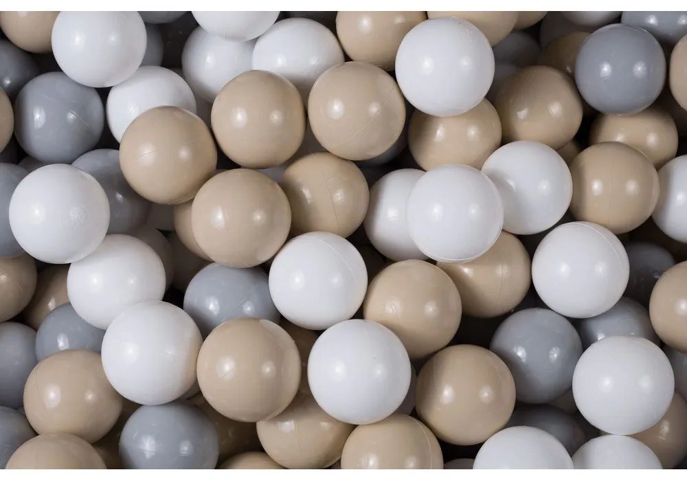 Сив велурен басейн с топки ø 90x30 cm Montessori – Meowbaby