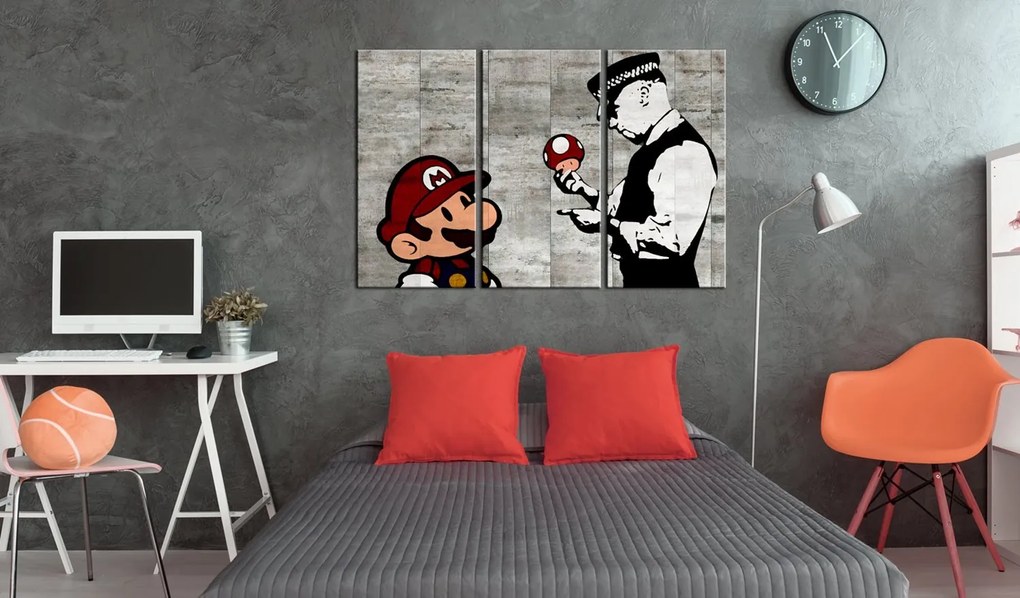 Canvas Seal - Banksy: Mario Bros 90x60