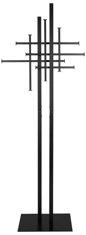 Черна стоманена стойка за връхни дрехи 71x185 cm Rumex – Dutchbone
