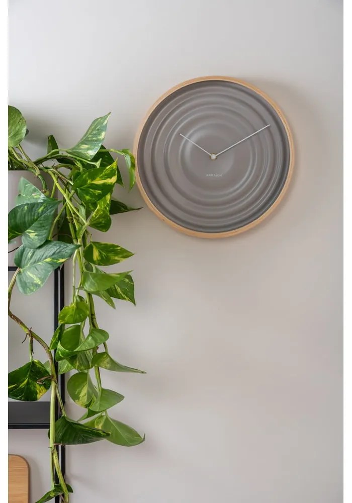 Бежов стенен часовник Ribble, ø 31 cm - Karlsson