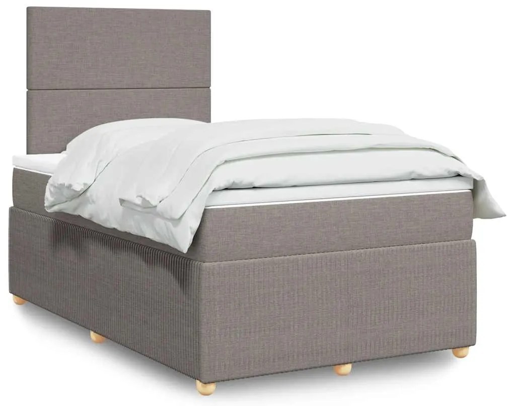 3294320 vidaXL Боксспринг легло с матрак, таупе, 120x200 см, плат