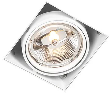 Комплект от 6 вградени прожектора бели GU10 AR111 без рамка регулируеми - Oneon