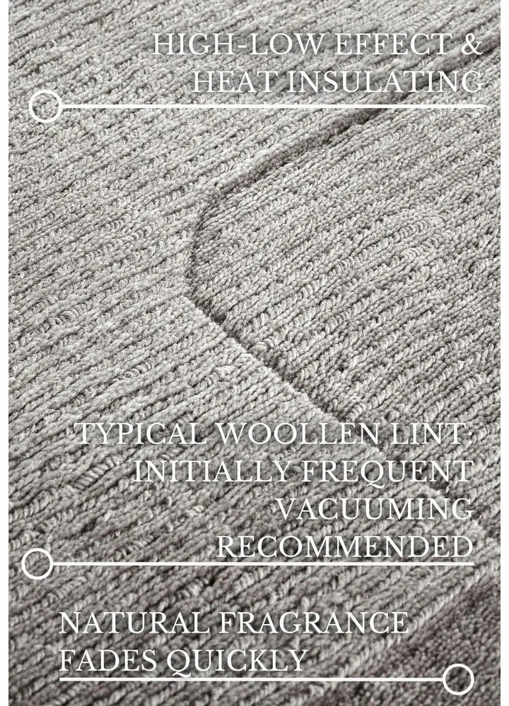 Сива ръчно изработена вълнена пътека 80x250 cm Charlotte – Villeroy&amp;Boch