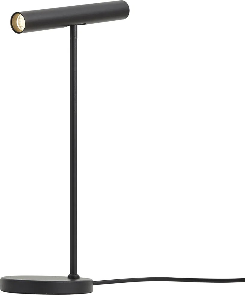 Модерна настолна лампа черна с LED и димер с докосване - Neva