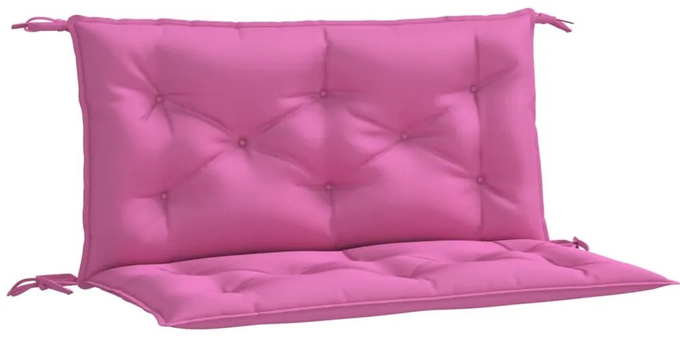 Възглавници за градински пейки 2 бр розови 100x50x7 см плат