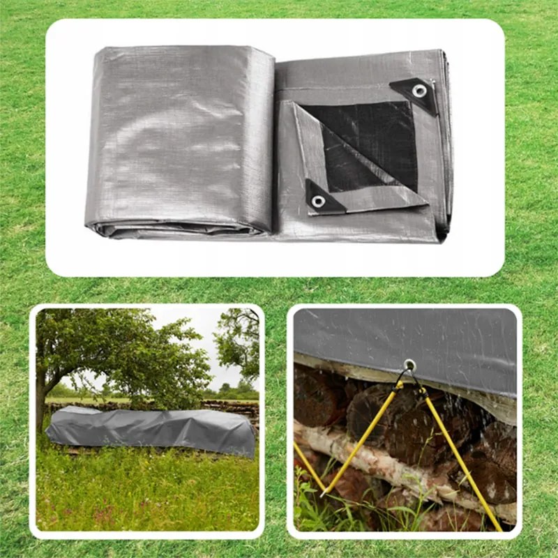 Сребриста водоустойчива мушама 4m x 5m