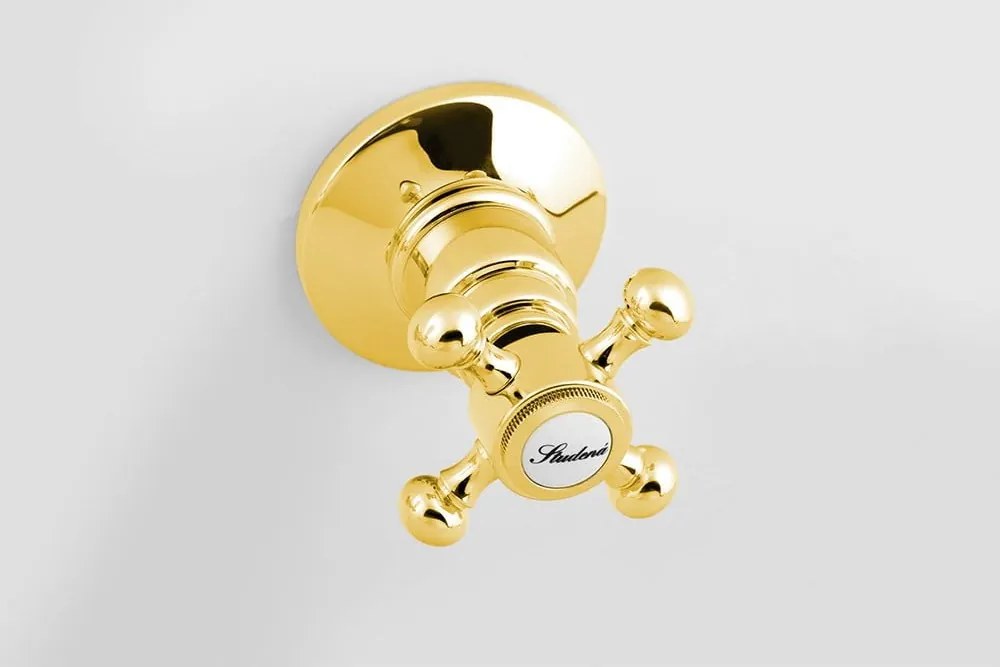 Вградена душ батерия в златист цвят (2 изхода) Antea – Sapho