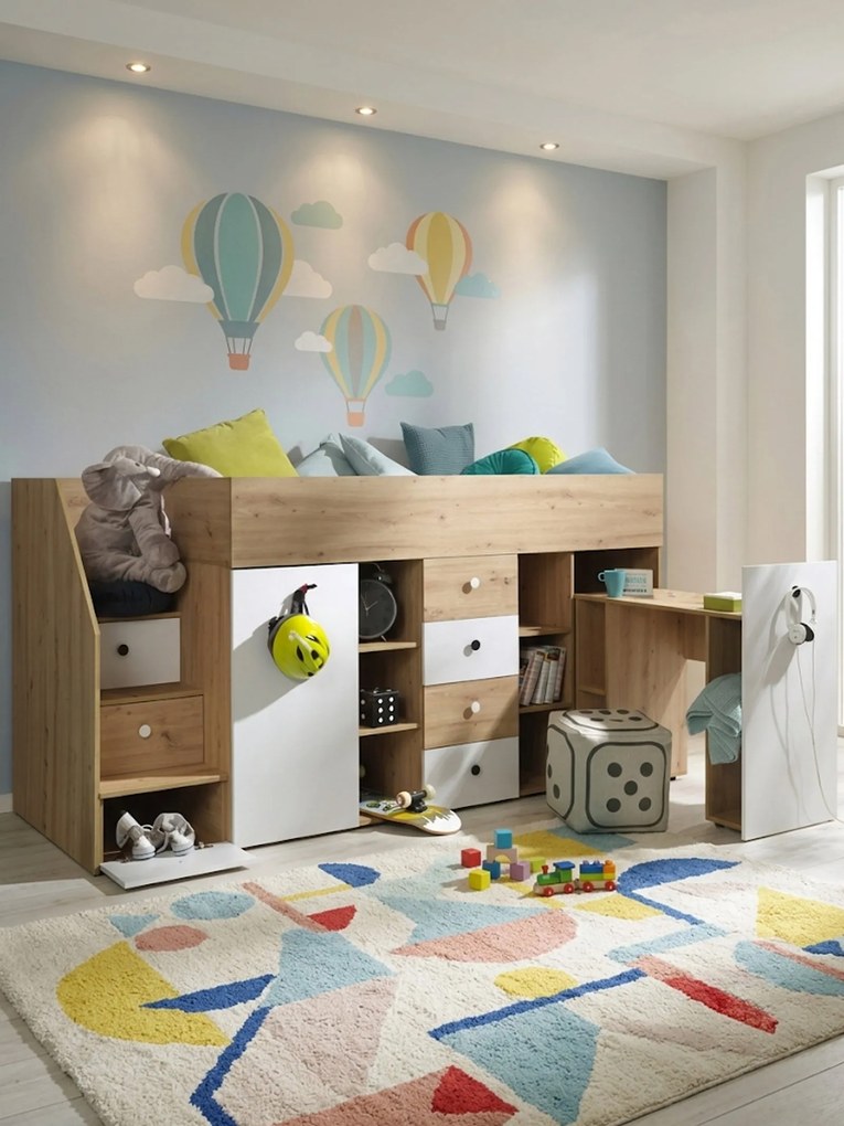 Многофункционално легло Smart III-Left-Leuko