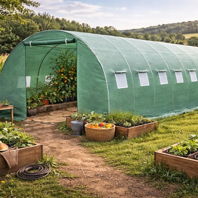 Качествен градински полиетиленов оранжерия 3 х 8 м