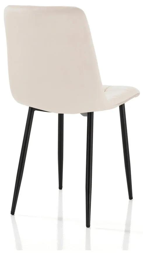 Трапезни столове от кремаво кадифе в комплект от 2 броя Faffy - Tomasucci