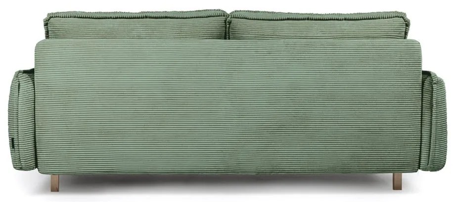 Светлозелен разтегателен диван от рипсено кадифе 218 cm Tori – Bonami Selection