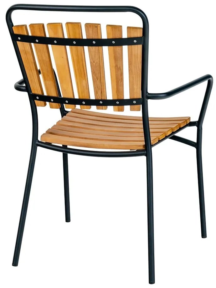 Градински столове в комплект 2 бр. от масивно дърво/метални в естествен цвят Cleveland – House Nordic