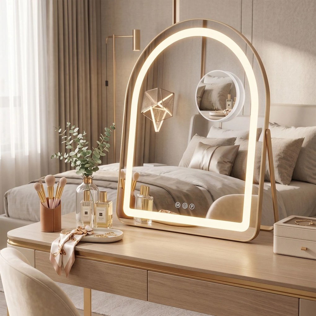 Огледало LED GLAM L.Gold 40x45cm