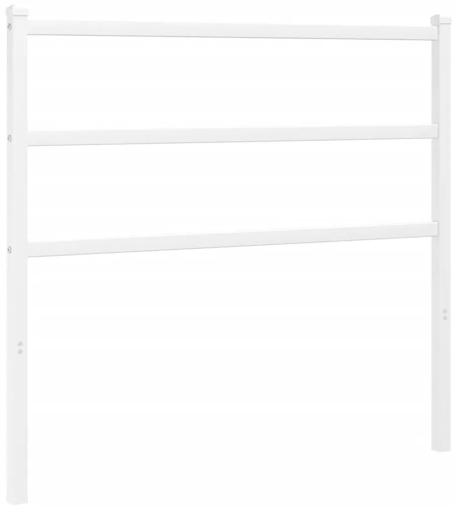 355443 vidaXL Метална резервна табла за легло, бяла, 100 см