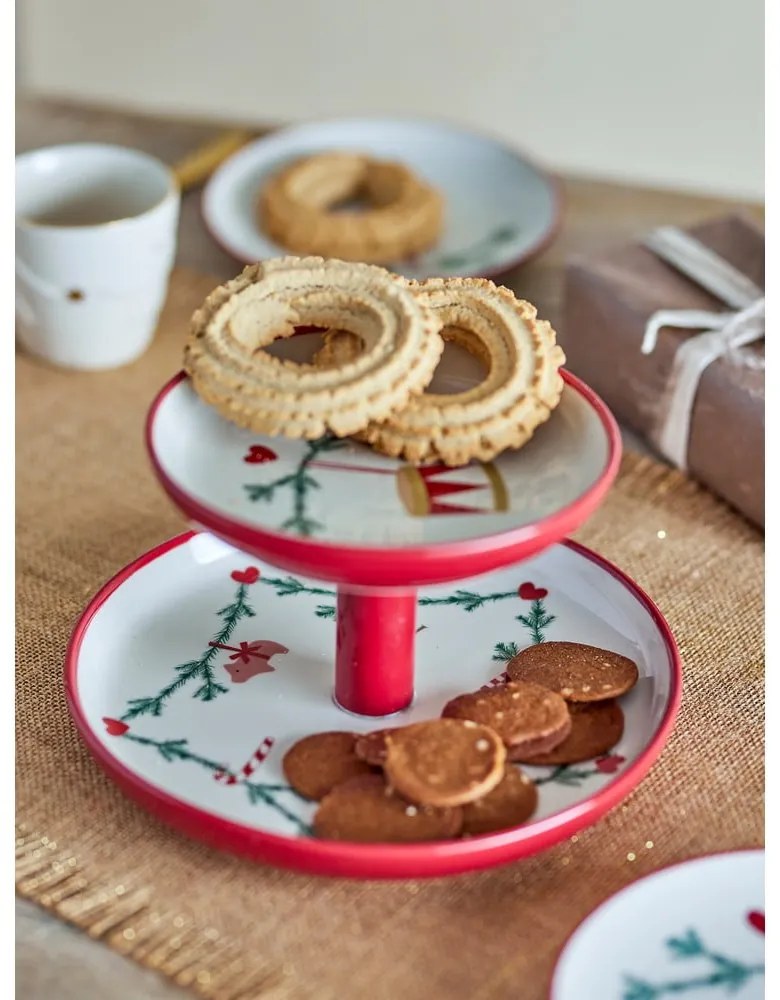 Глинена стойка за десерти с коледен мотив Yule – Bloomingville