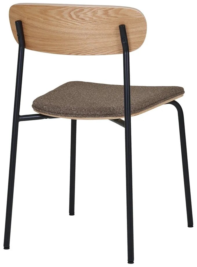 Черен/кафяв трапезен стол за подреждане от декор от ясен Estepona – House Nordic