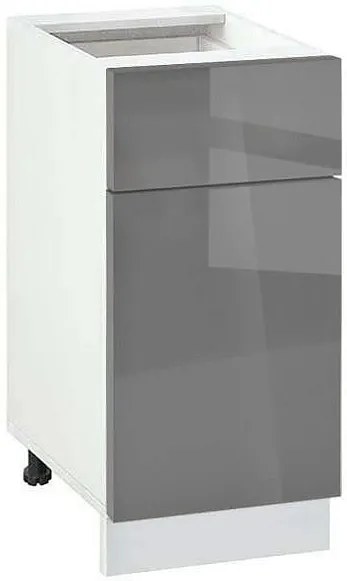 Долен шкаф МДФ Глосмакс 411 (40см) Бял