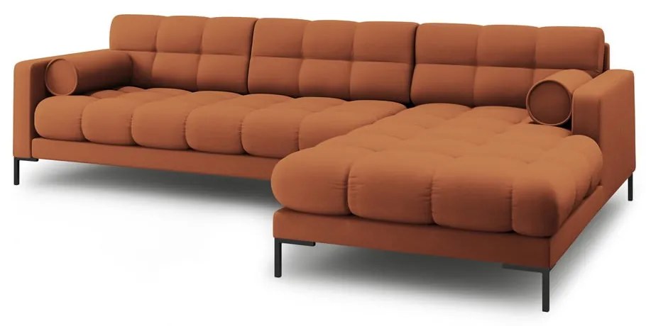 Ъглов диван в тухлен цвят (десен ъгъл) Bali – Cosmopolitan Design