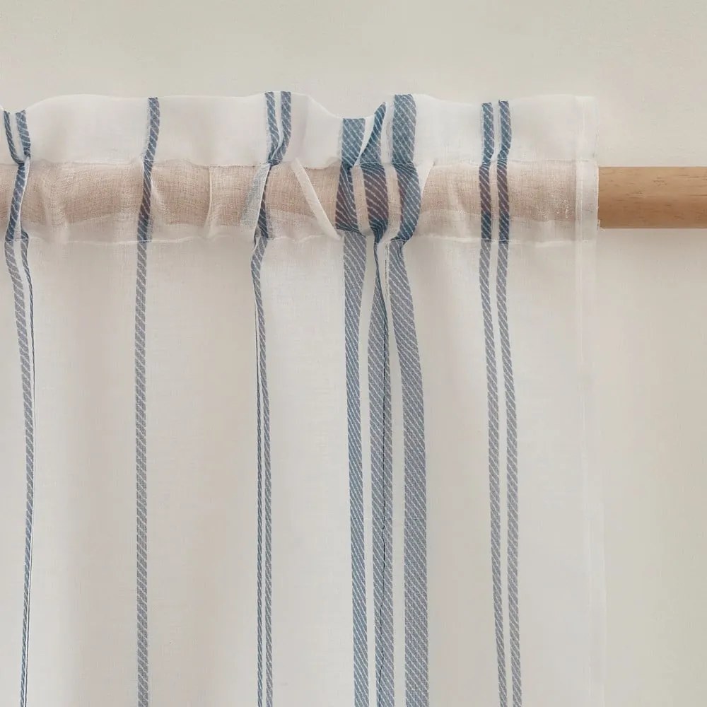 Бяла завеса от воал 140x183 cm Harbour Stripe – Catherine Lansfield