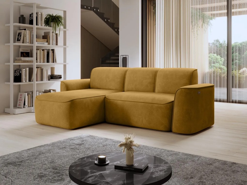 Ъглов диван Umbert-Moustardi-Left