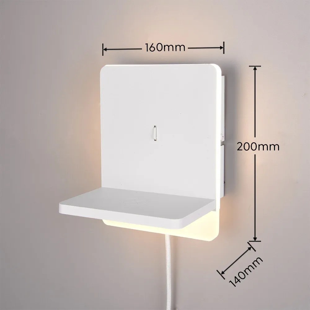 Бяла LED затъмняваща се стенна лампа Fairfield – Trio