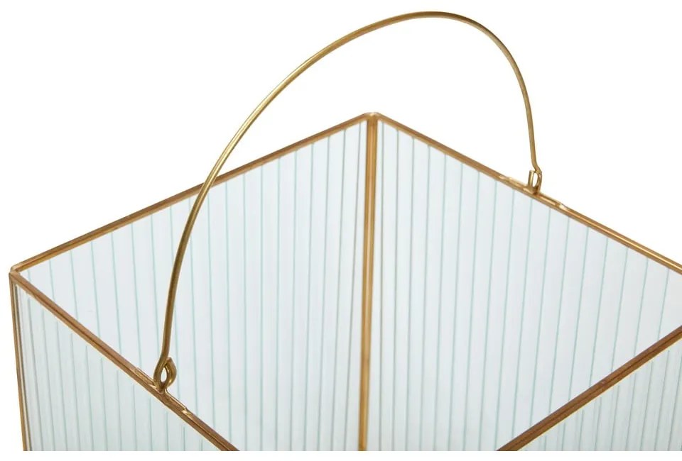 Стъклен фенер 2 бр. (височина 31 cm) Ripple – Hübsch