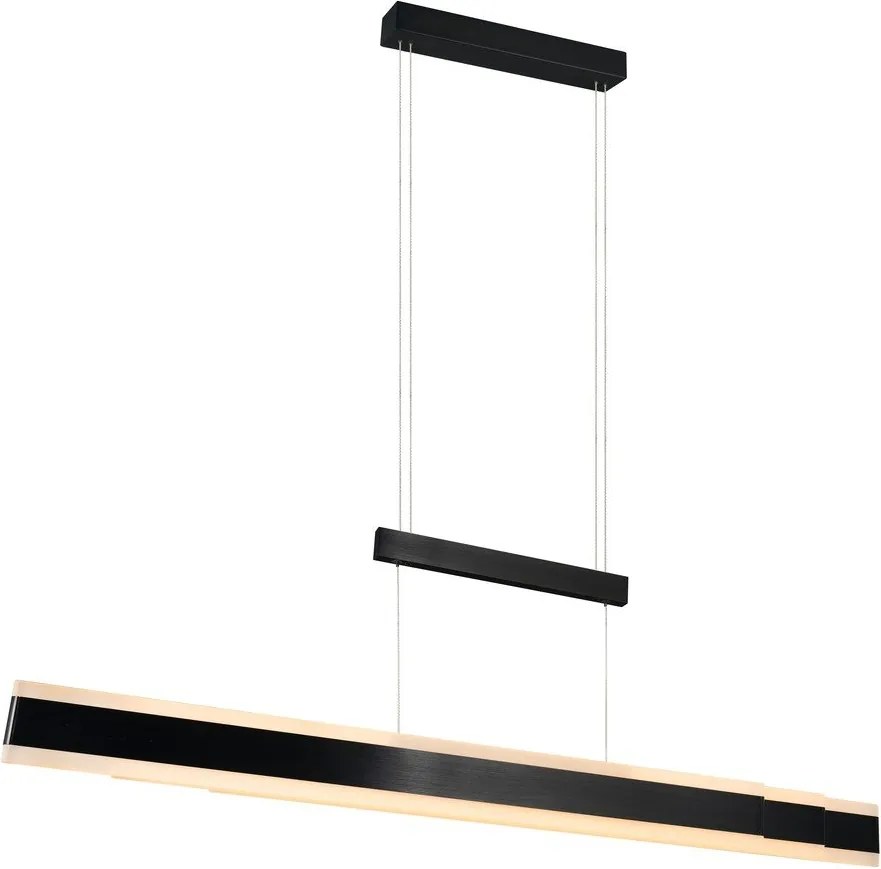 Матово черно LED висящо осветително тяло с метален абажур Arcola – Trio