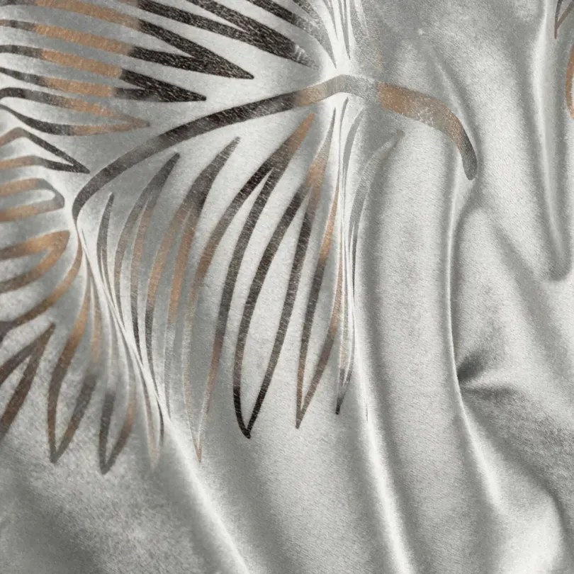 Затъмняваща кадифена завеса с фина шарка - сива Ширина: 140 см | Дължина: 250 см