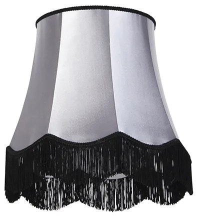Абажур от коприна черен с сив 45 см - Granny