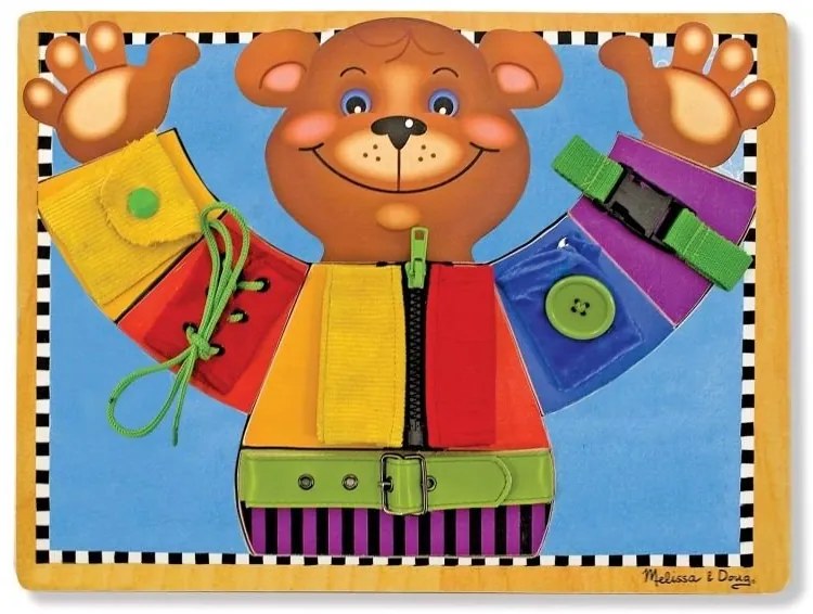 Melissa &amp; Doug - Дървен борд за основни умения - Мече