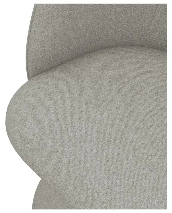 Светлосив тапициран трапезен стол Maia – Makamii