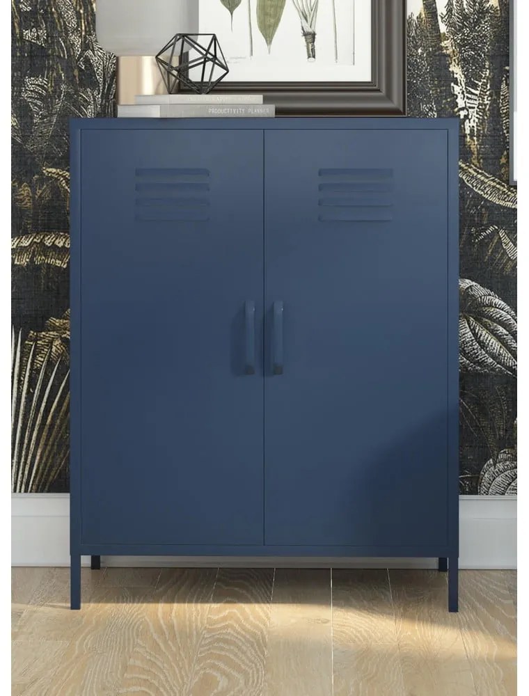 Син метален шкаф 80x102 cm Bradford - Queer Eye