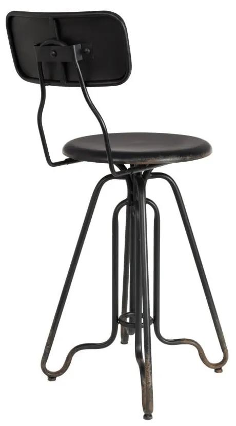 Черен метален висок стол , височина 88 cm Ovid - Dutchbone