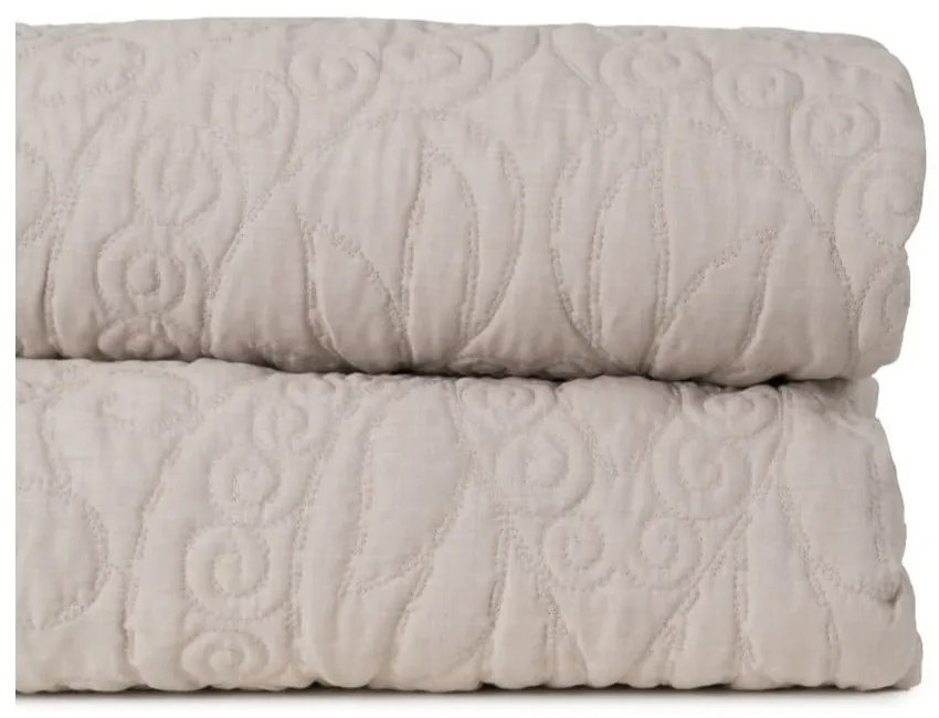 Бежово капитонирано покривало за легло 180x260 cm – Ixia