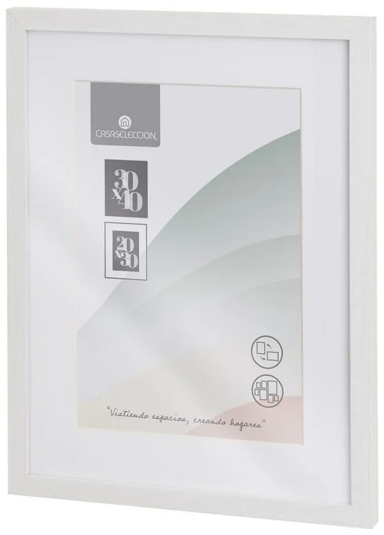 Бяла висяща рамка 32x42 cm Sencillo – Casa Selección