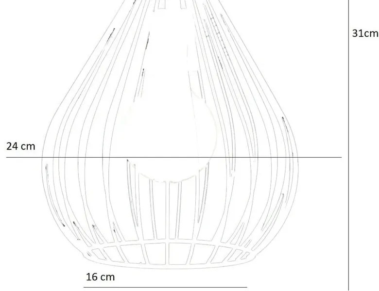 Черно висящо осветително тяло с метален абажур ø 24 cm – Opviq lights