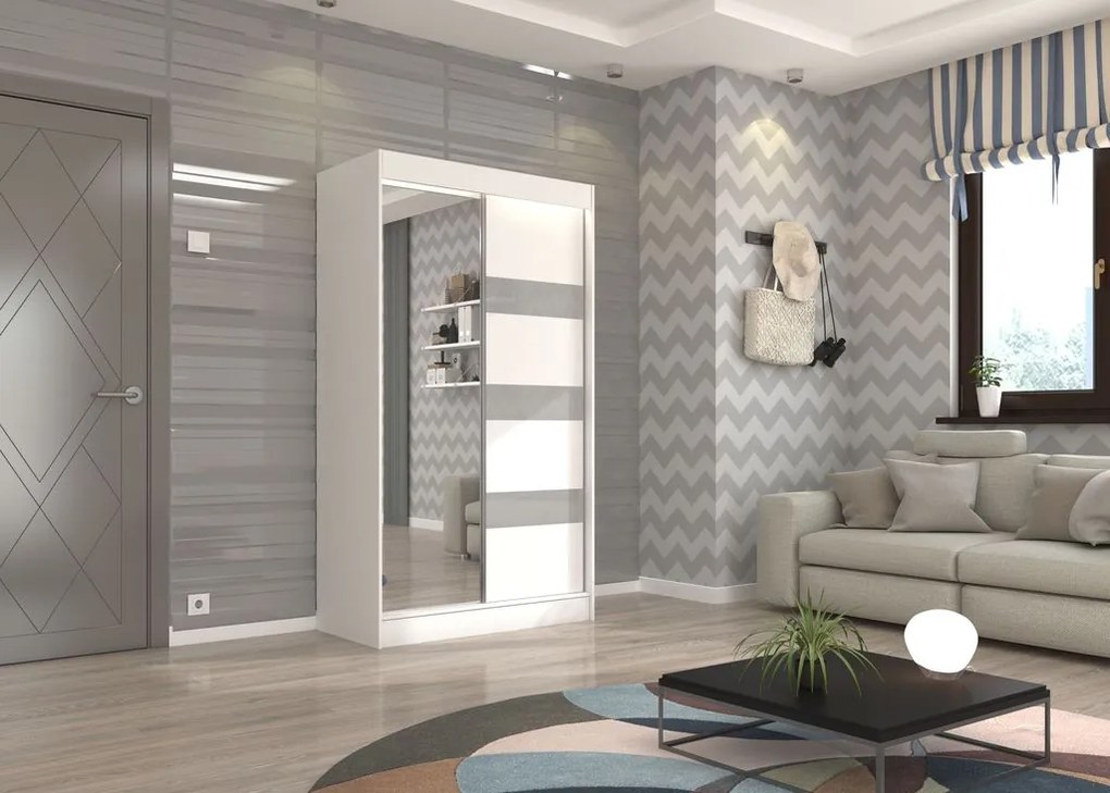 Гардероб Bissom 120 плъзгащ се-Leuko-Mauro