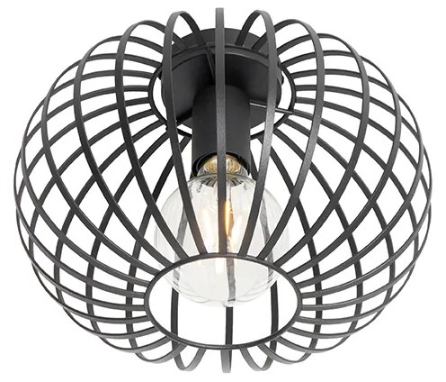 Интелигентна таванна лампа черна 30 см вкл. Wifi G95 - Johanna