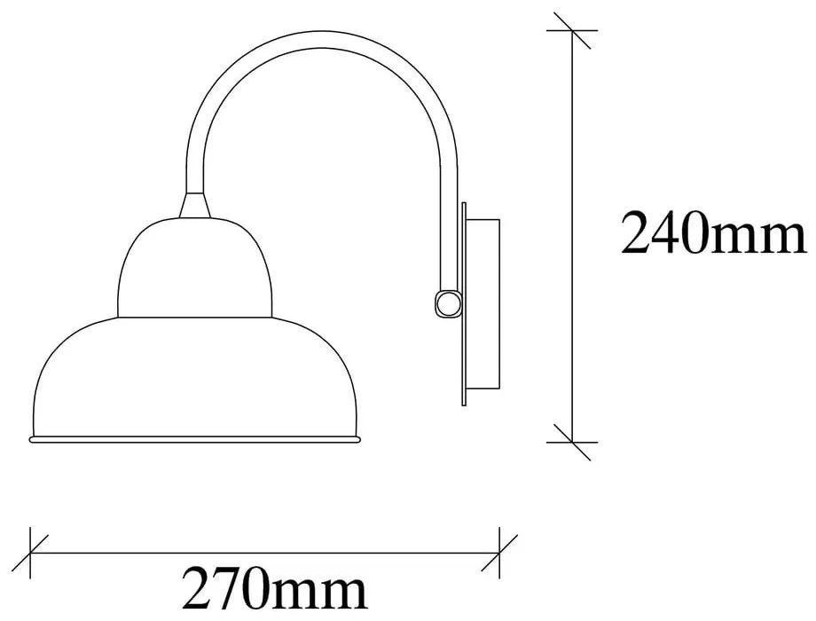Стенна лампа в златист цвят ø 20 cm Multan – Opviq lights