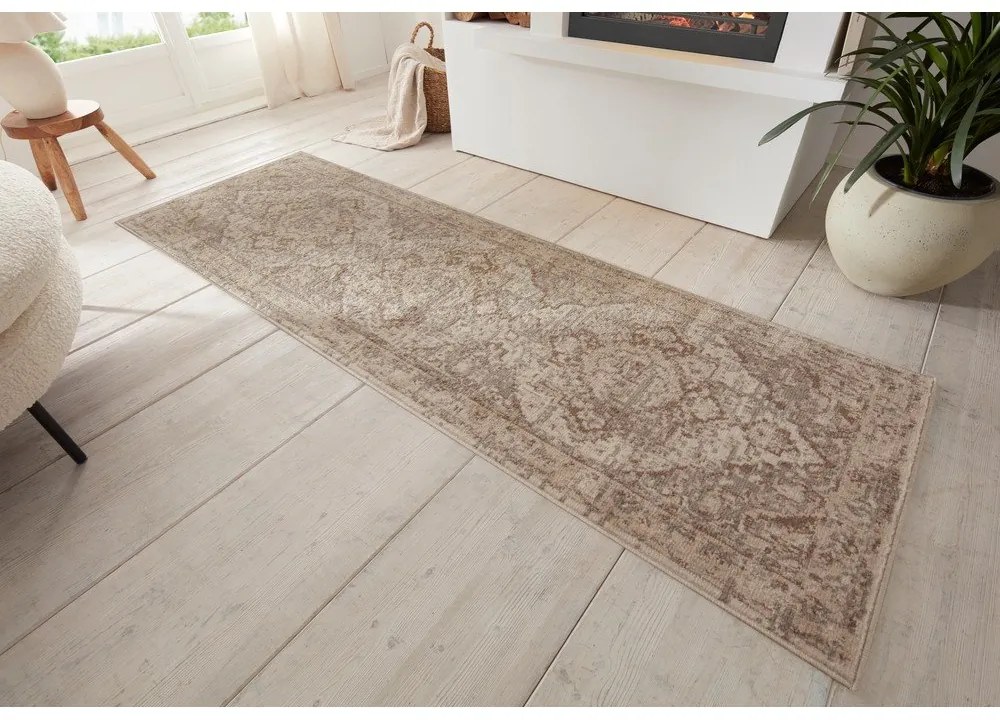 Бежово-кремава пътека 80x200 cm Terrain Designer Sand – Hanse Home